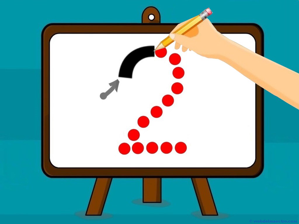 Cómo enseñar el número 2 – Trazo del número 2