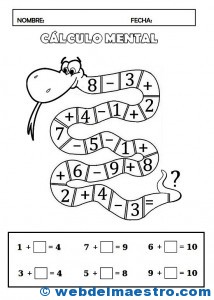 Calculo mental-ficha 1