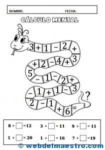 Calculo mental-ficha 3