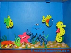 Acuario de papel-montaje