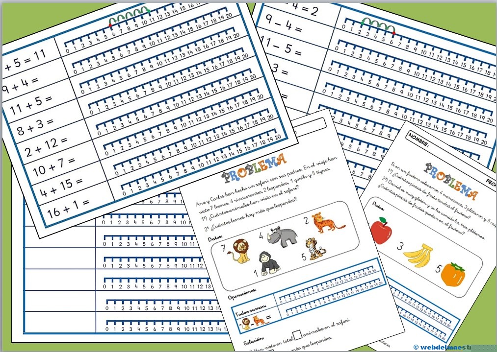 Recta numérica | Generador de operaciones y problemas