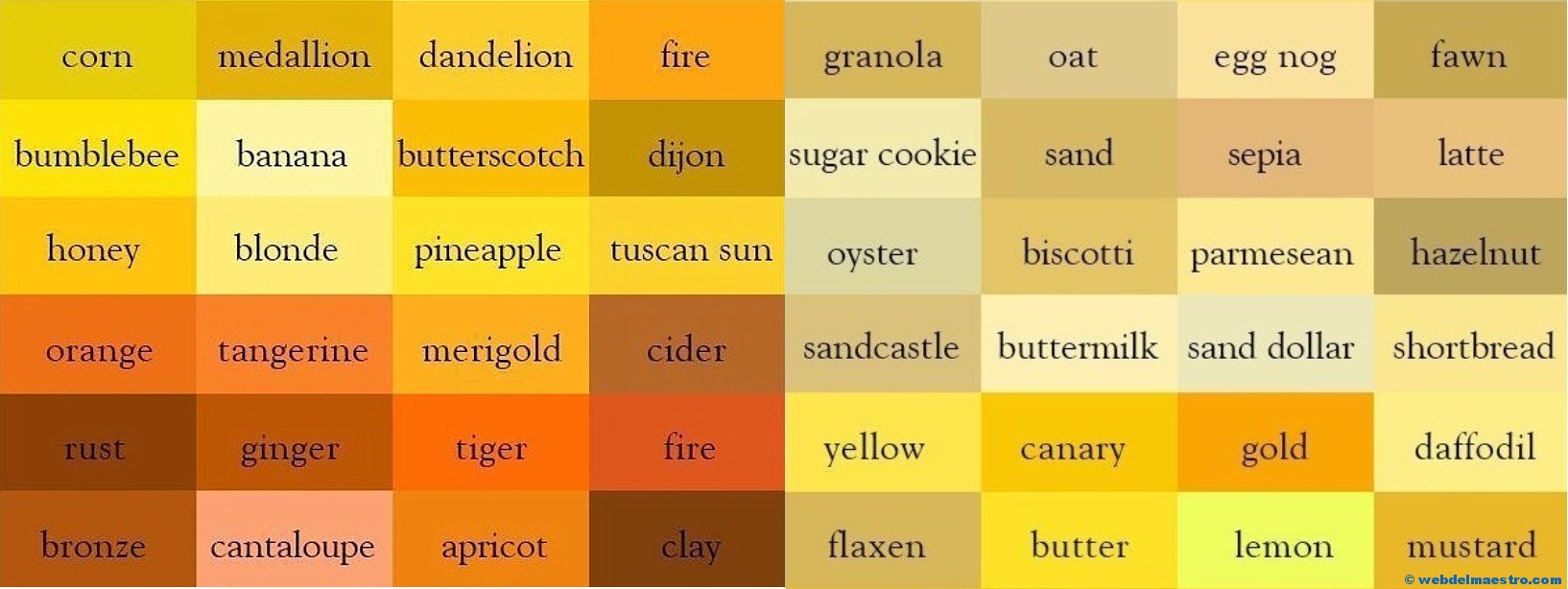 240 nombres de colores en ingles-(I)