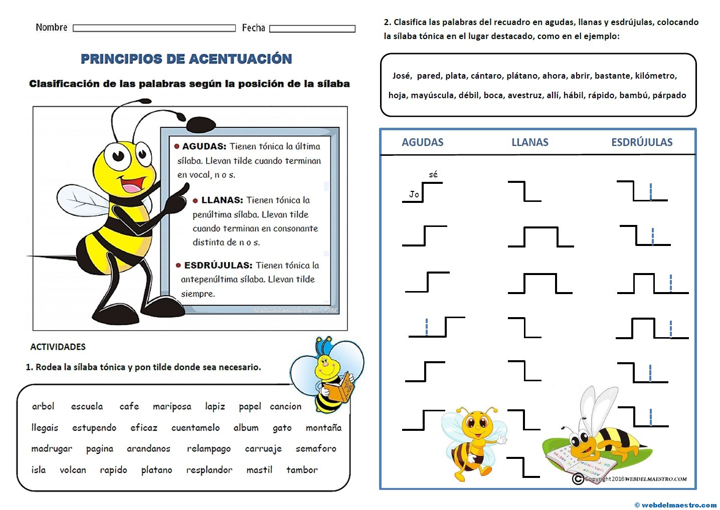 Acentuación de palabras