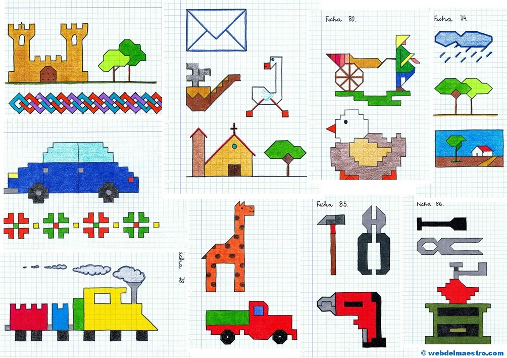 Dibujos en cuadrícula