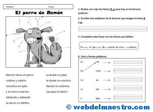 Lectura 5-Letra R rr-Actividades