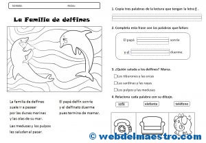 Lectura letra F-Actividades de comprension lectora
