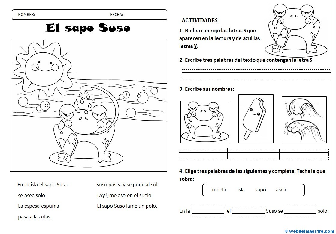 Lectura | Letras s-y