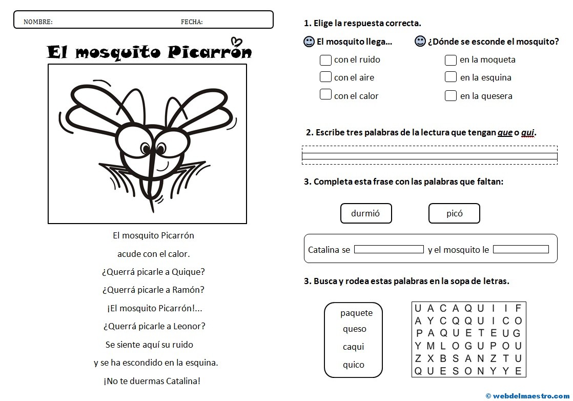 Lectura | Letras que, qui