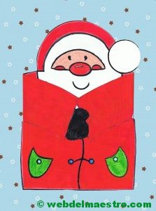 papa noel sobre fondo navideño