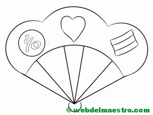 Abanico para colorear dia de andalucia-