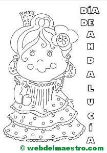 Dibujo para colorear de gitana