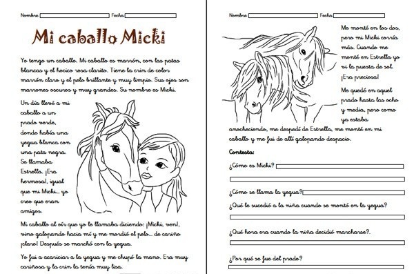 Lectura comprensiva 2o primaria