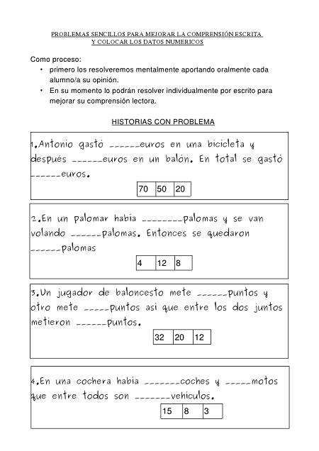 Problemas de matematicas 2 primaria