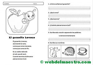 Lecturas infantiles-letra Z-actividades-letra de molde