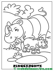 Rinoceronte y su cría