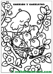 gorrión y gurriatos