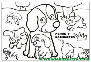 perro y cachorros