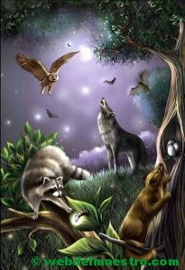Animales salvajes nocturnos