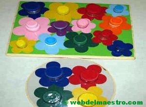 Enroscar y desenroscar tapones de botellas-decoración flores