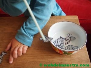 Entrenamiento de la inspiración- pesca de peces