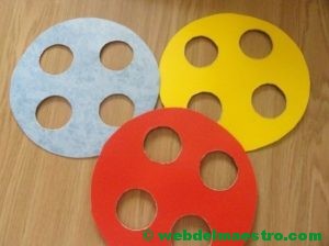 Habilidad de ensartar- discos perforados