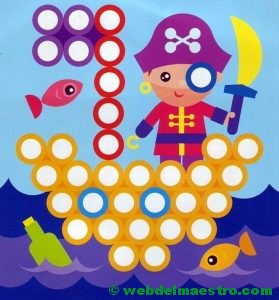 Plantillas para juegos con botones-pirata