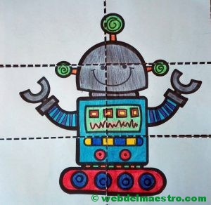 Terminación de una ficha tras su coloreado