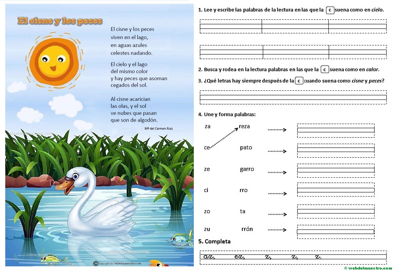Lecturas infantiles | Letras ce, ci
