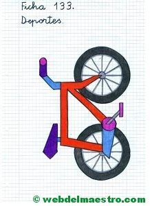 Dibujos en cuadrícula para copiar-Deportes
