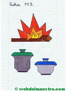 Dibujos en cuadrícula.campo-picnic