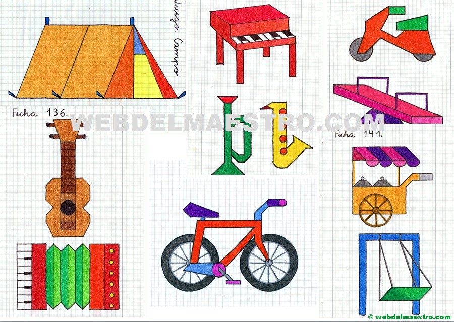 Dibujos en cuadrícula para copiar