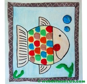 Pez-artesanía con plastilina
