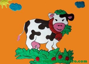 manualidades de vaca con plastilina