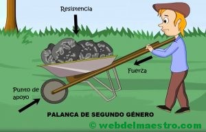 palanca de segundo genero