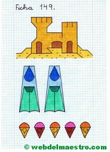 Dibujos sobre la playa- Ficha 3