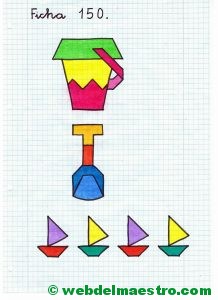 Dibujos sobre la playa- Ficha 4