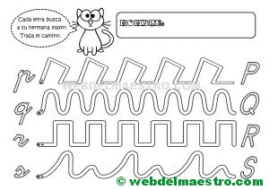 Grafomotricidad-Abecedario infantil-LETRAS P-Q-R-