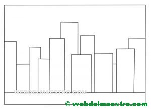 Modelo de dibujo con líneas de ciudad
