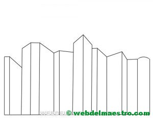 Modelo de dibujo en 3d de ciudad