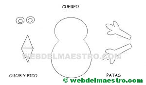 Modelo para manualidades-pavo real