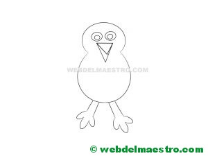 cuerpo del pavo real para colorear y recortar