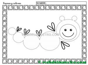 Ficha de grafomotricidad 3 años-I