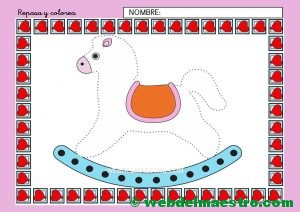 Ficha de grafomotricidad para imprimir-II-color