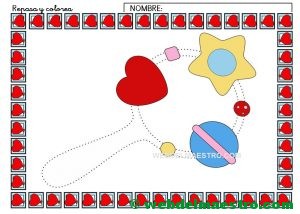 Ficha de grafomotricidad para imprimir-III-color