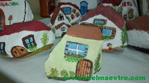 Imágenes de piedras pintadas-casas
