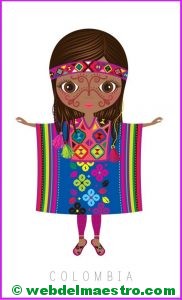 Niños del mundo-Traje típico de Colombia
