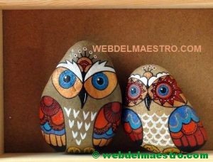 Piedras decoración-buhos-1