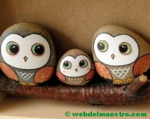 Piedras decoración-buhos-3