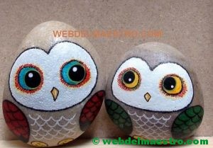 Piedras decoración-buhos-5