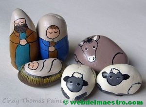 Piedras pintadas- Portal de Belén